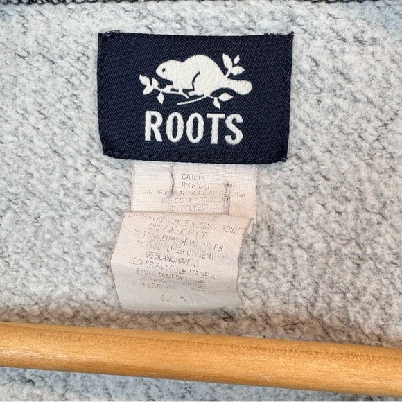 Roots Equestrian Canada Sweatshirt Charcoal Grey Beaver Logo Raglan - Picture 7 of 10